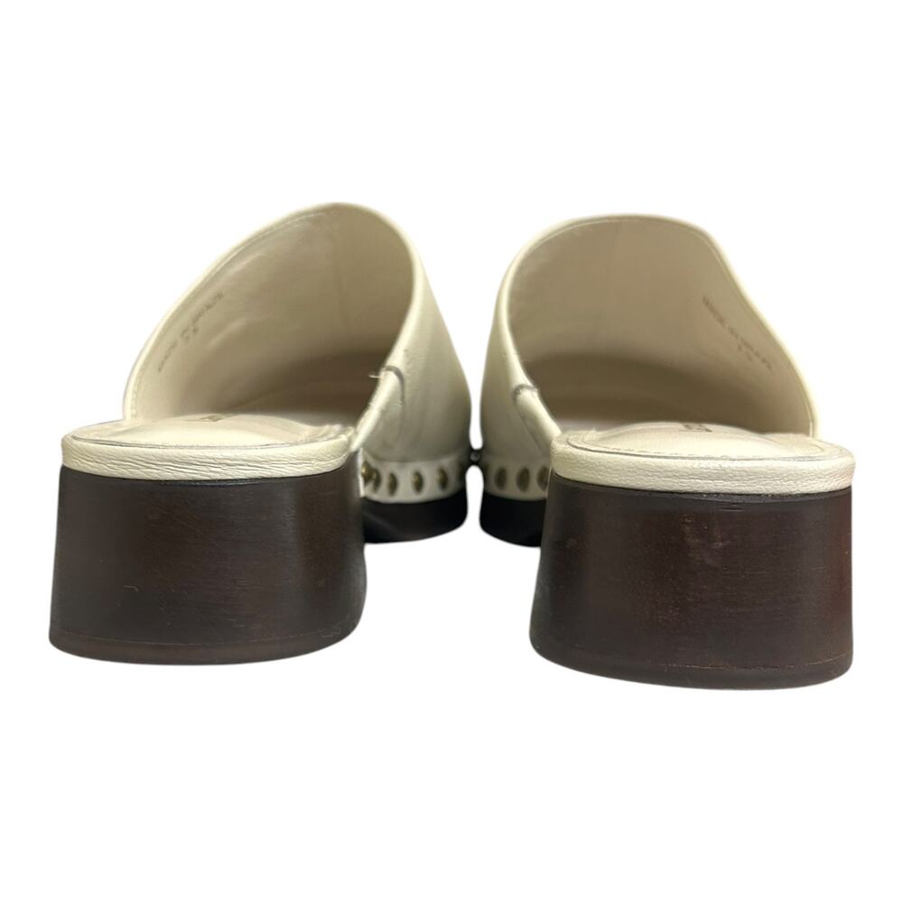 Larroudé Women's 'Zuzi Bit Mule' Leather Clog Slip-On Retro Ivory White Size 7.5 - Picture 9 of 15